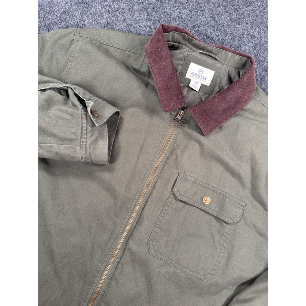 Magellan Outdoors Workwear Canvas Jacket Mens 2XL Corduroy Collar Quilted